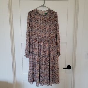 Dip. Floral Long Sleeve Dress - Size 6